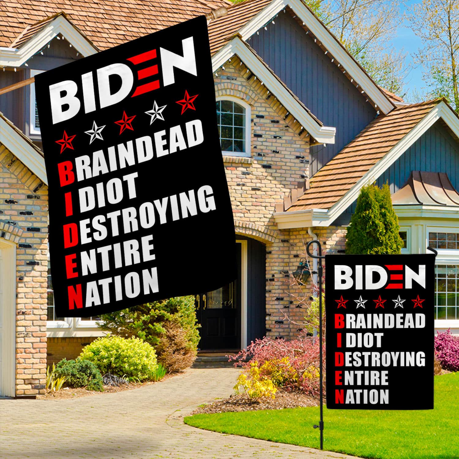 13 HG uu tien. Braindead Idiot_30x40 Garden & House Mockup 3