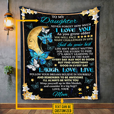 Custom Name To My Granddaughter As You Grow Older You Will Face Many Challenges In Life Fleece Blanket - Mink Sherpa Blanket