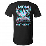 mom and dad shirt, Black, V-Neck T-Shirt