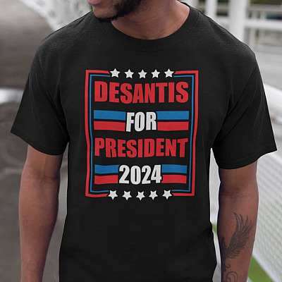 Alternative view of Ron Desantis For President 2024 T-shirt - V-neck - Vote Ron DeSantis For Florida Governor Shirt