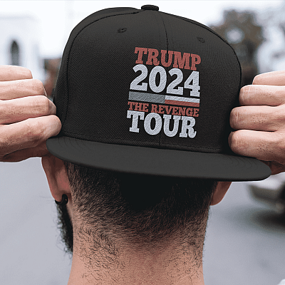 Trump 2024 The Revenge Tour Twill Cap - High-Profile Snapback Hat - Trucker Hat