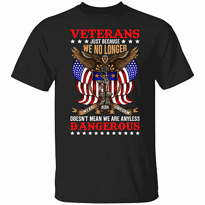 Veteran Just Because Tshirt, Black, Unisex T-Shirt