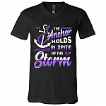 The Anchor Holds In Tshirt, Black, V-Neck T-Shirt