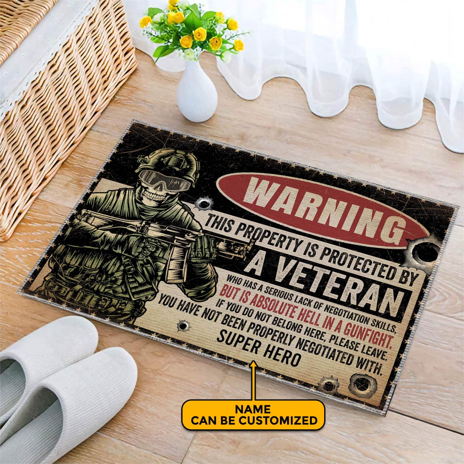 3KT. Warning This Property Veteran mk3