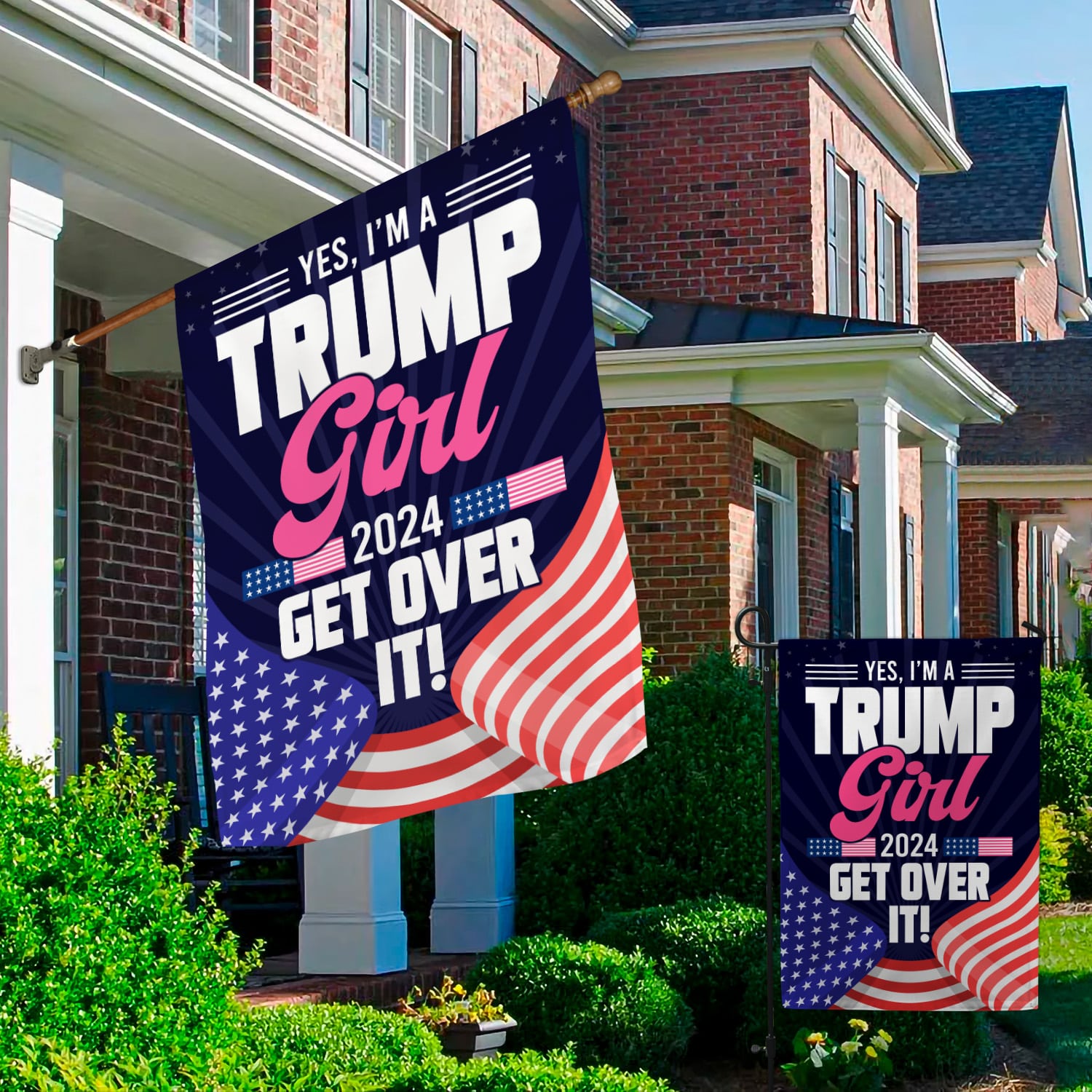 8KNG. trump girl 2024 - 30x40 Garden & House Mockup 2