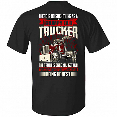 trucker, Black, Unisex T-Shirt