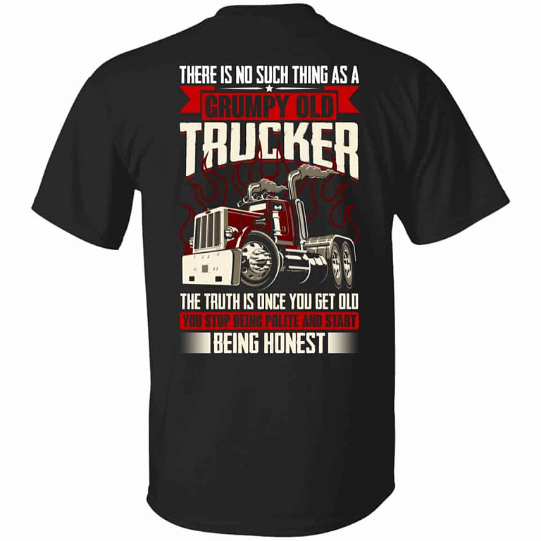 trucker, Black, Unisex T-Shirt