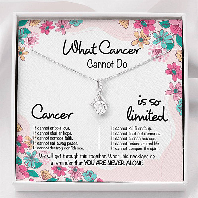 Cancer Survivor What Cancer Cannot Do Alluring Beauty Necklace - Cancer Awareness Necklace - Recovery Gifts - Alluring Beauty Necklace