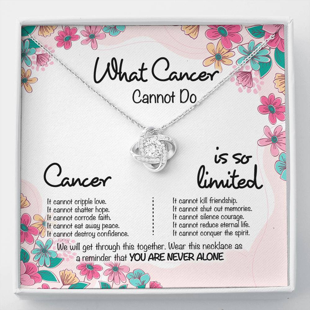 Cancer Survivor What Cancer Cannot Do Love Knot Necklace - Cancer Awareness Necklace - Recovery Gifts - Love Knot Necklace Cancer Survivor What Cancer Cannot Do Love Knot Necklace - Cancer Awareness Necklace - Recovery Gifts - Love Knot Necklace