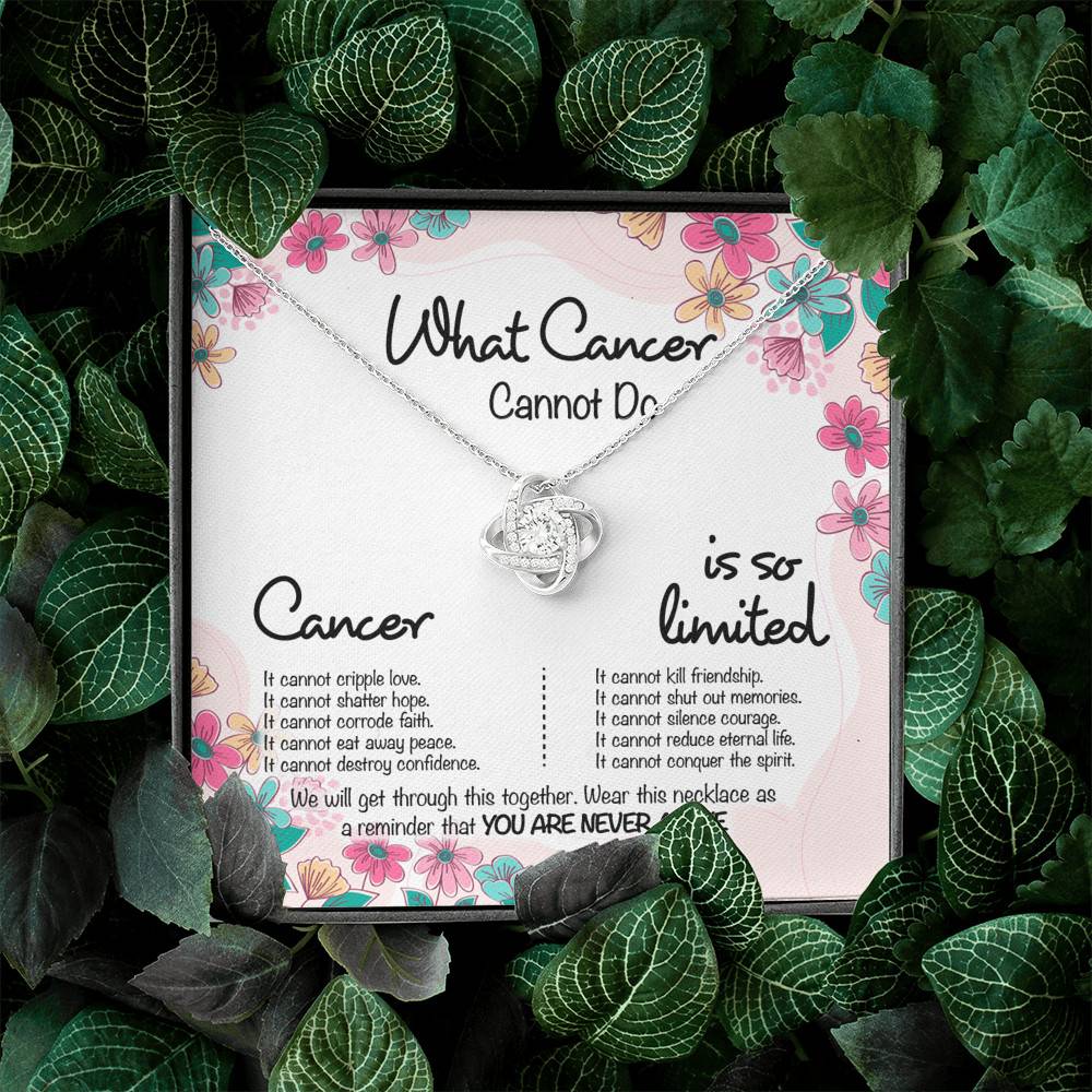 Cancer Survivor What Cancer Cannot Do Love Knot Necklace - Cancer Awareness Necklace - Recovery Gifts Cancer Survivor What Cancer Cannot Do Love Knot Necklace - Cancer Awareness Necklace - Recovery Gifts