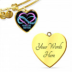 Prevention Suicide It's Ok If the Only Thing You Do Today Is Breathe Your Life Matters Heart Pendant Necklace
