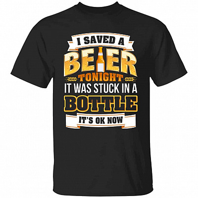 beer, Black, Unisex T-Shirt