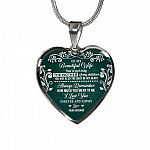 To My Beautiful Wife Always Remember How Much You Mean To Me Heart Pendant Necklace - Gift For Wife
