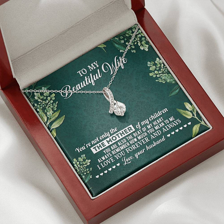 To My Beautiful Wife Always Remember How Much You Mean To Me Love Your Husband Alluring Beauty Necklace
