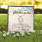 To My Future Mother In Law I Will Love Your Daughter With All Of My Heart From Groom Forever Love Heart Pendant Necklace