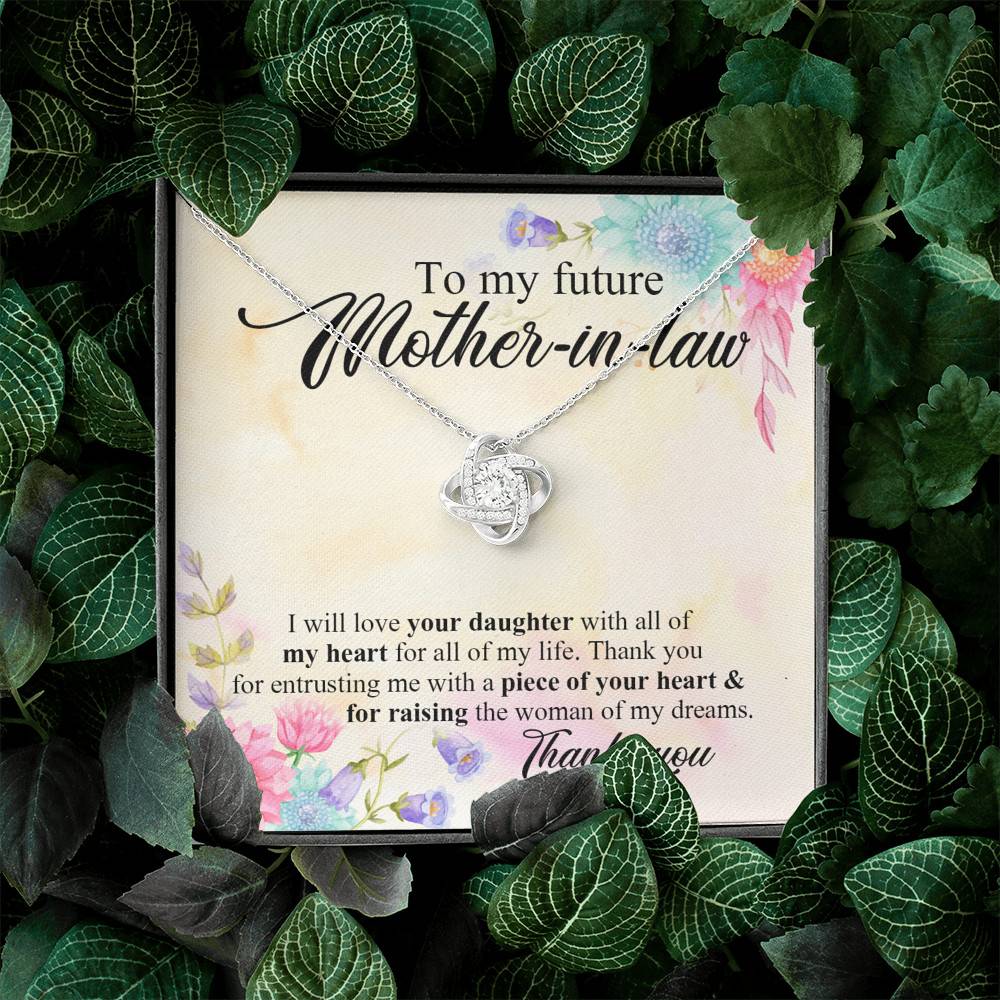To My Future Mother In Law I Will Love Your Daughter With All Of My Heart From Groom Love Knot Necklace To My Future Mother In Law I Will Love Your Daughter With All Of My Heart From Groom Love Knot Necklace