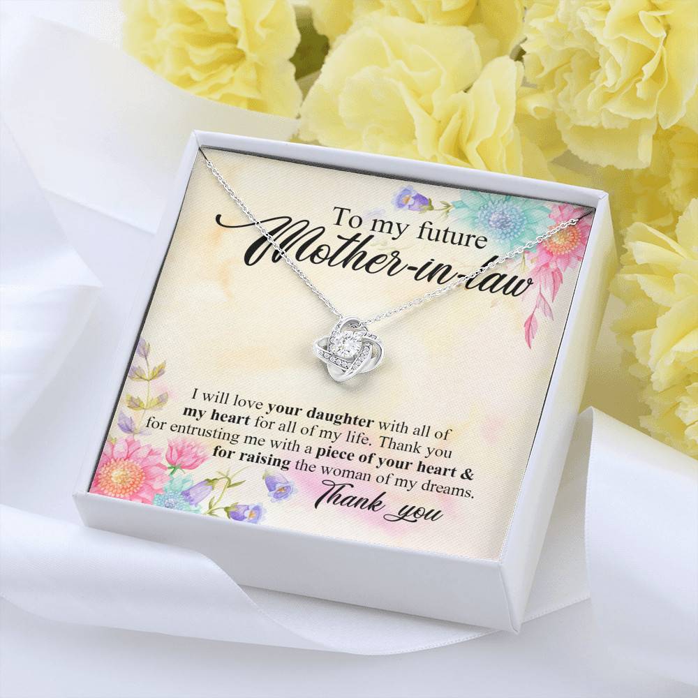 To My Future Mother In Law I Will Love Your Daughter With All Of My Heart From Groom Love Knot Necklace To My Future Mother In Law I Will Love Your Daughter With All Of My Heart From Groom Love Knot Necklace