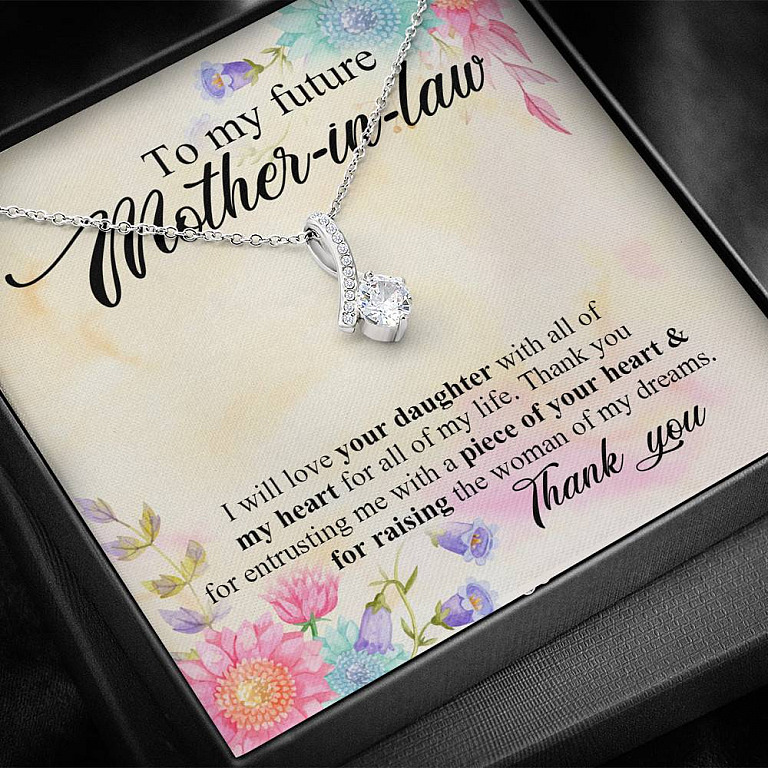 To My Future Mother In Law I Will Love Your Daughter With All Of My Heart From Groom Alluring Beauty Necklace