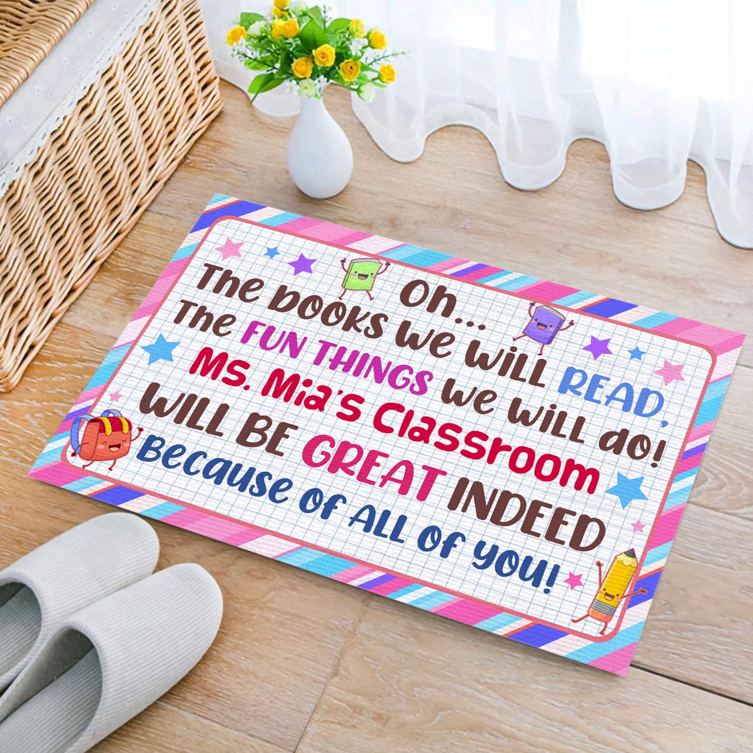 40 HG. The Books We Will Read (Sample Design) Doormat mockup 2