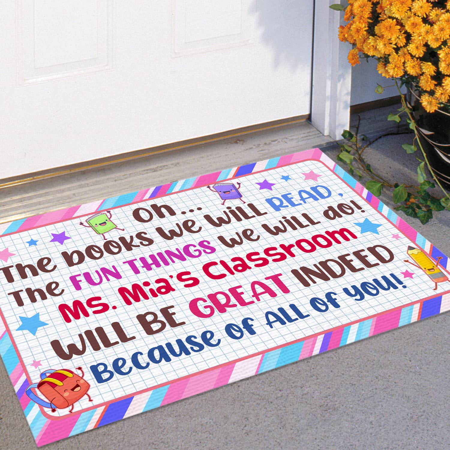 40 HG. The Books We Will Read (Sample Design) Doormat mockup 11