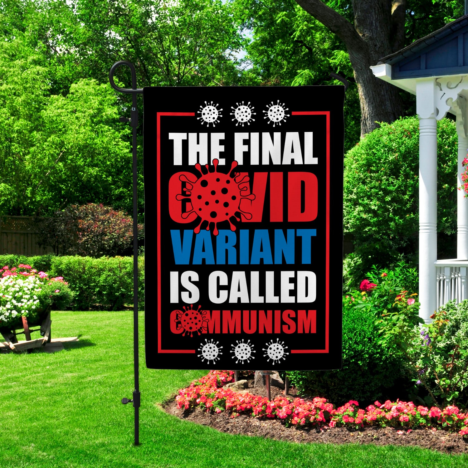 6KNG. Variant Communism 30x40 Garden Flag Mockup 2