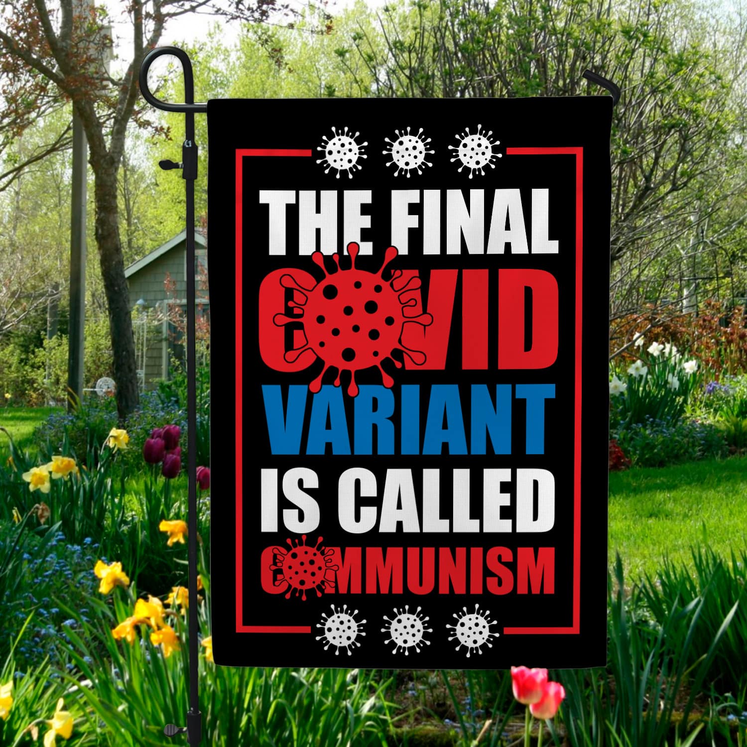 6KNG. Variant Communism 30x40 Garden Flag Mockup 5