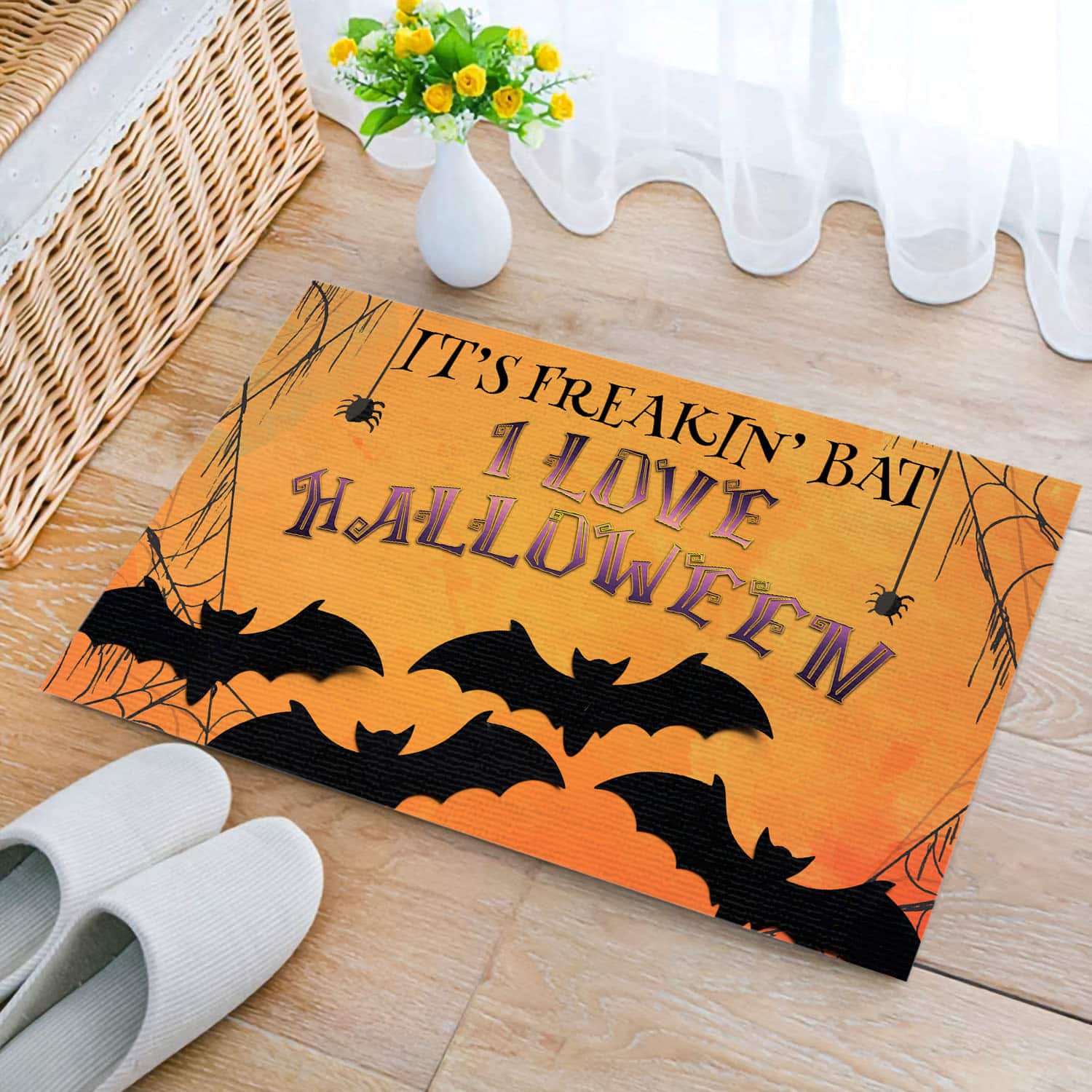 8O. Freakin Bats Doormat mockup 2