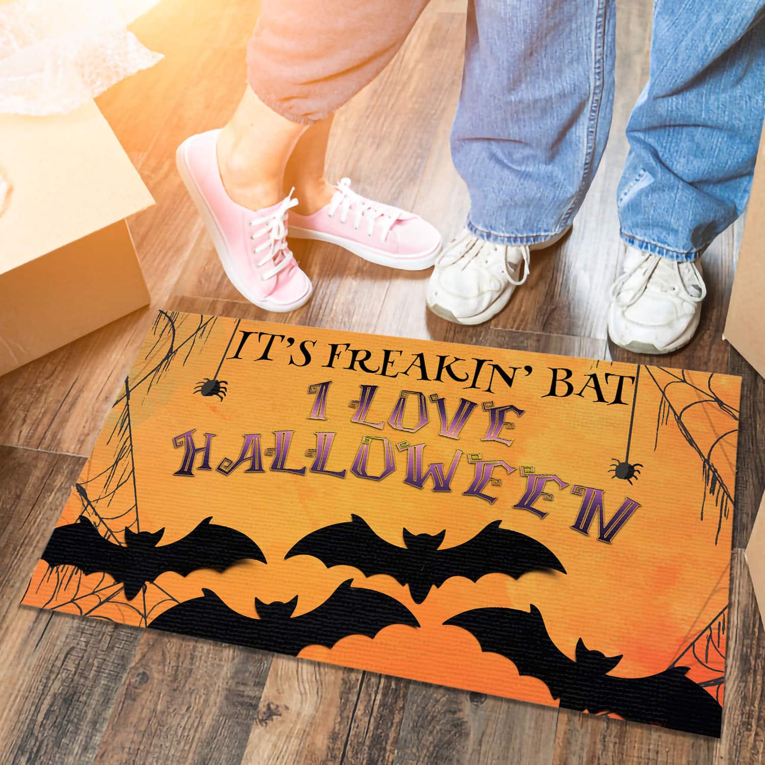 8O. Freakin Bats Doormat mockup 6