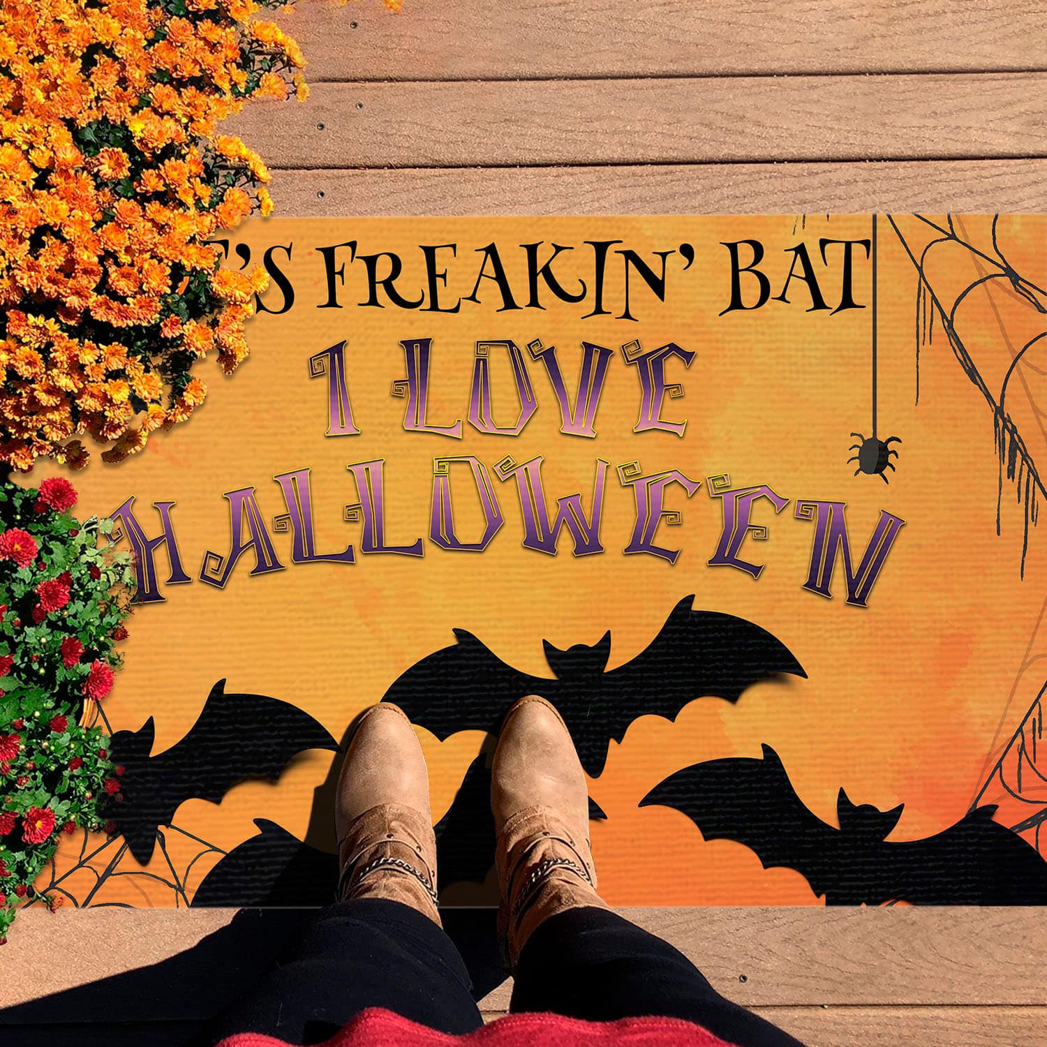8O. Freakin Bats Doormat mockup 7