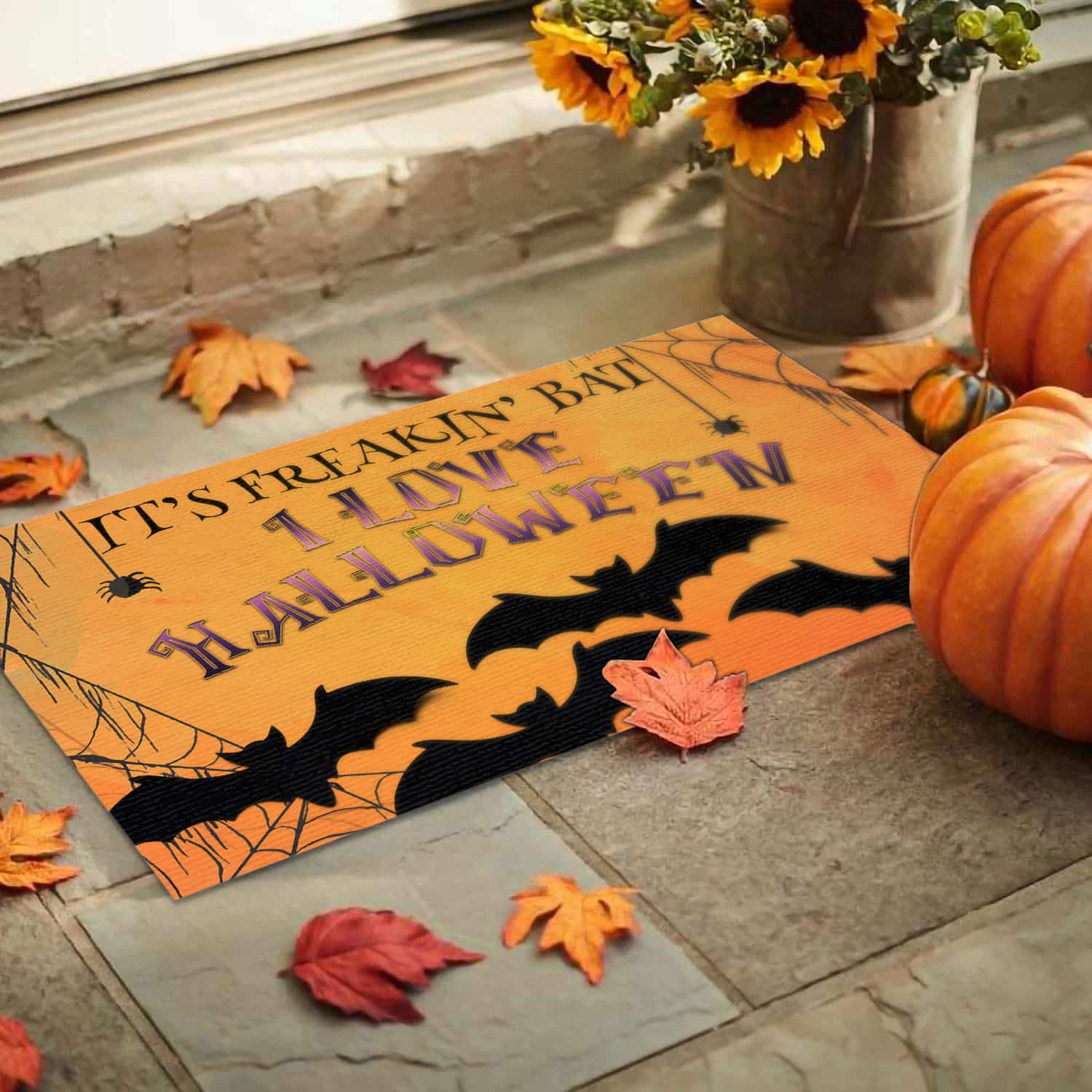 8O. Freakin Bats Doormat mockup 9