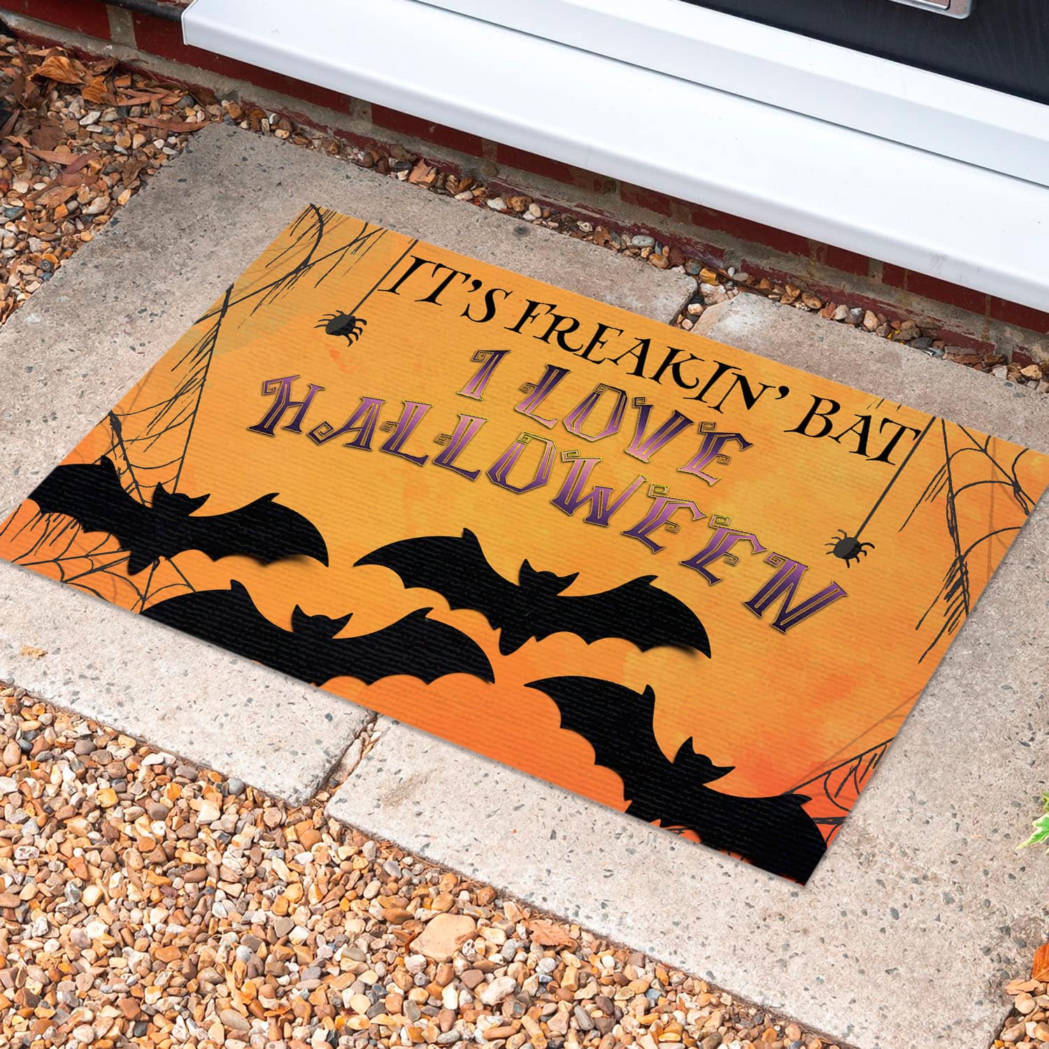 8O. Freakin Bats Doormat Mockup 10