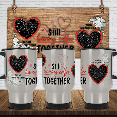 14 oz. Silver Travel Mug