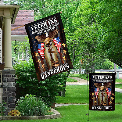 Alternative view of My Time in Uniform Is Over Proud Veteran Garden Flag - House Flag - Wall Flag - American Veteran Flag