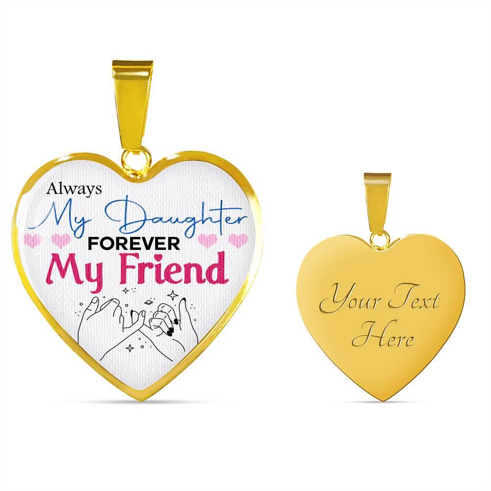 Always My Daughter Forever My Friend Mom and Daughter Matching Gifts Heart Pendant Necklace - Bangle Always My Daughter Forever My Friend Mom and Daughter Matching Gifts Heart Pendant Necklace - Bangle