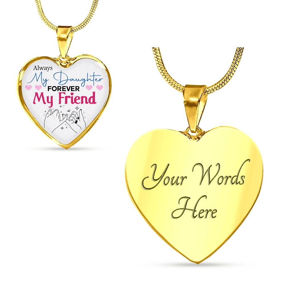 Always My Daughter Forever My Friend Mom and Daughter Matching Gifts Heart Pendant Necklace - Bangle Always My Daughter Forever My Friend Mom and Daughter Matching Gifts Heart Pendant Necklace - Bangle