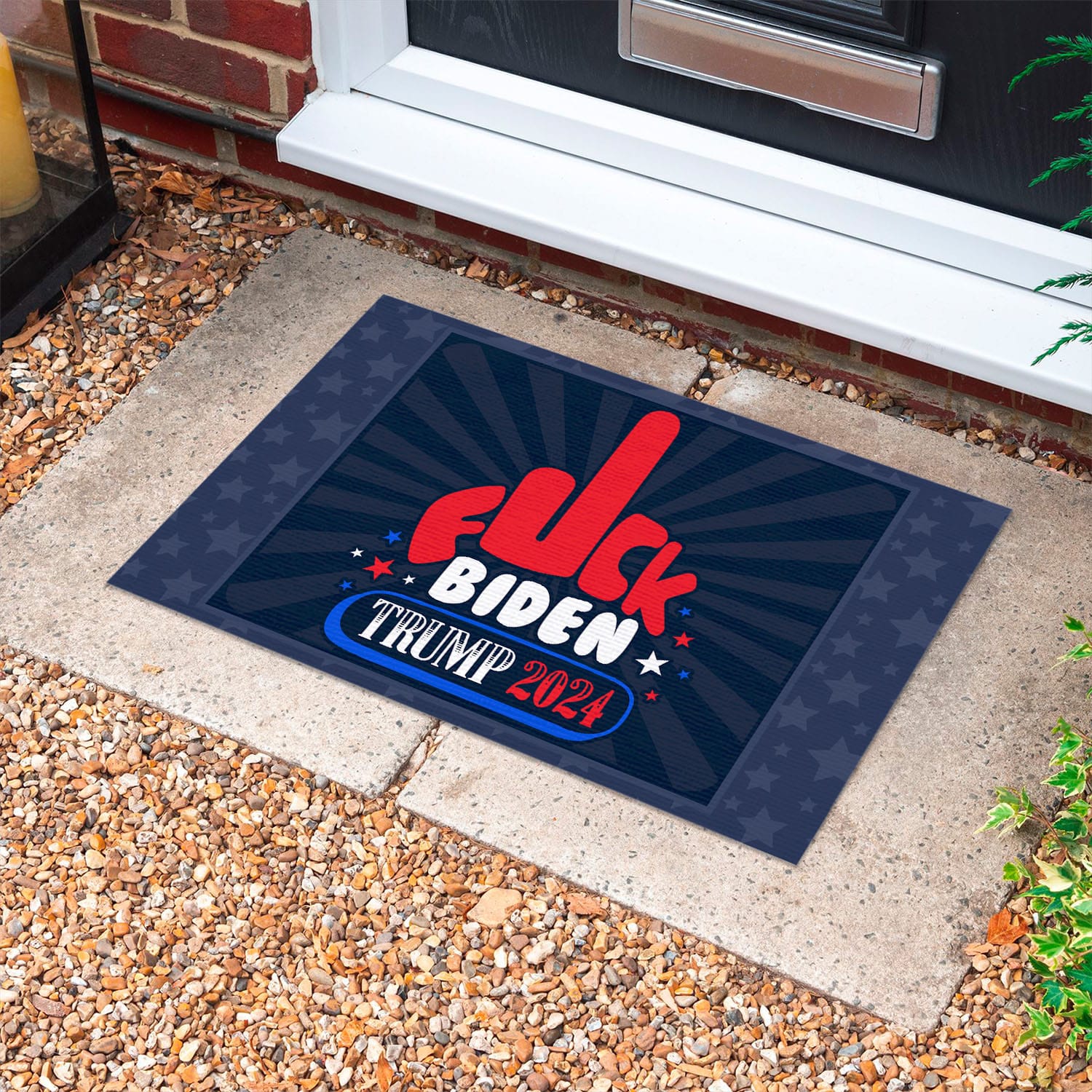 4LV. Fuck Biden Trump 2024 Doormat (3) Doormat mockup 10fx