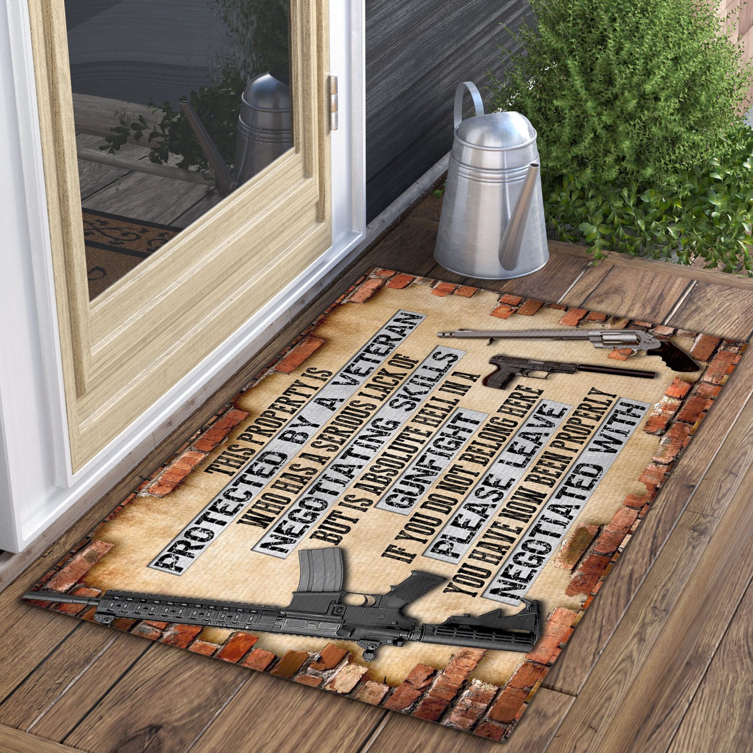 5VT. Veteran This Property Is Protected Doormat mockup 3