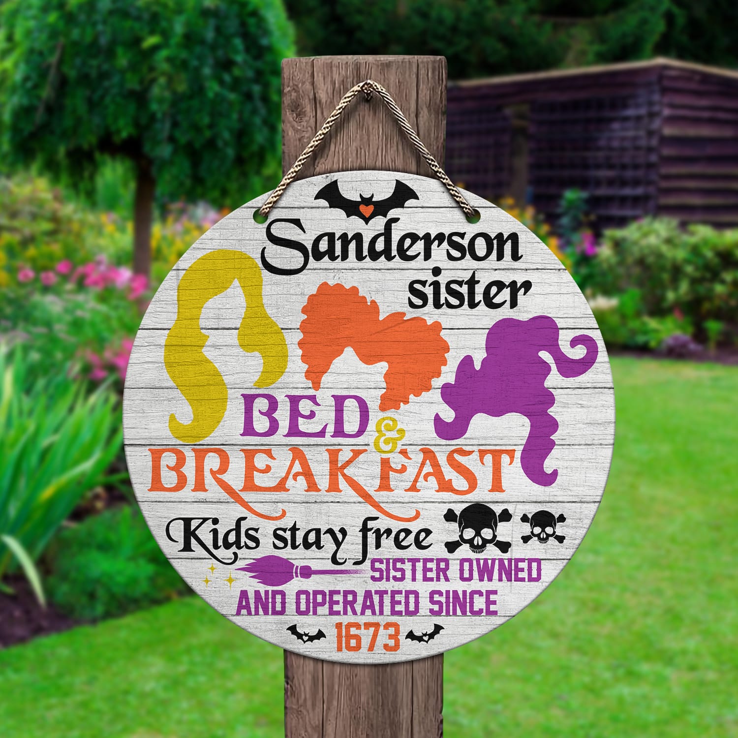3UT. Sanderson Sister Kids (5) Door Sign Mockup 2.1