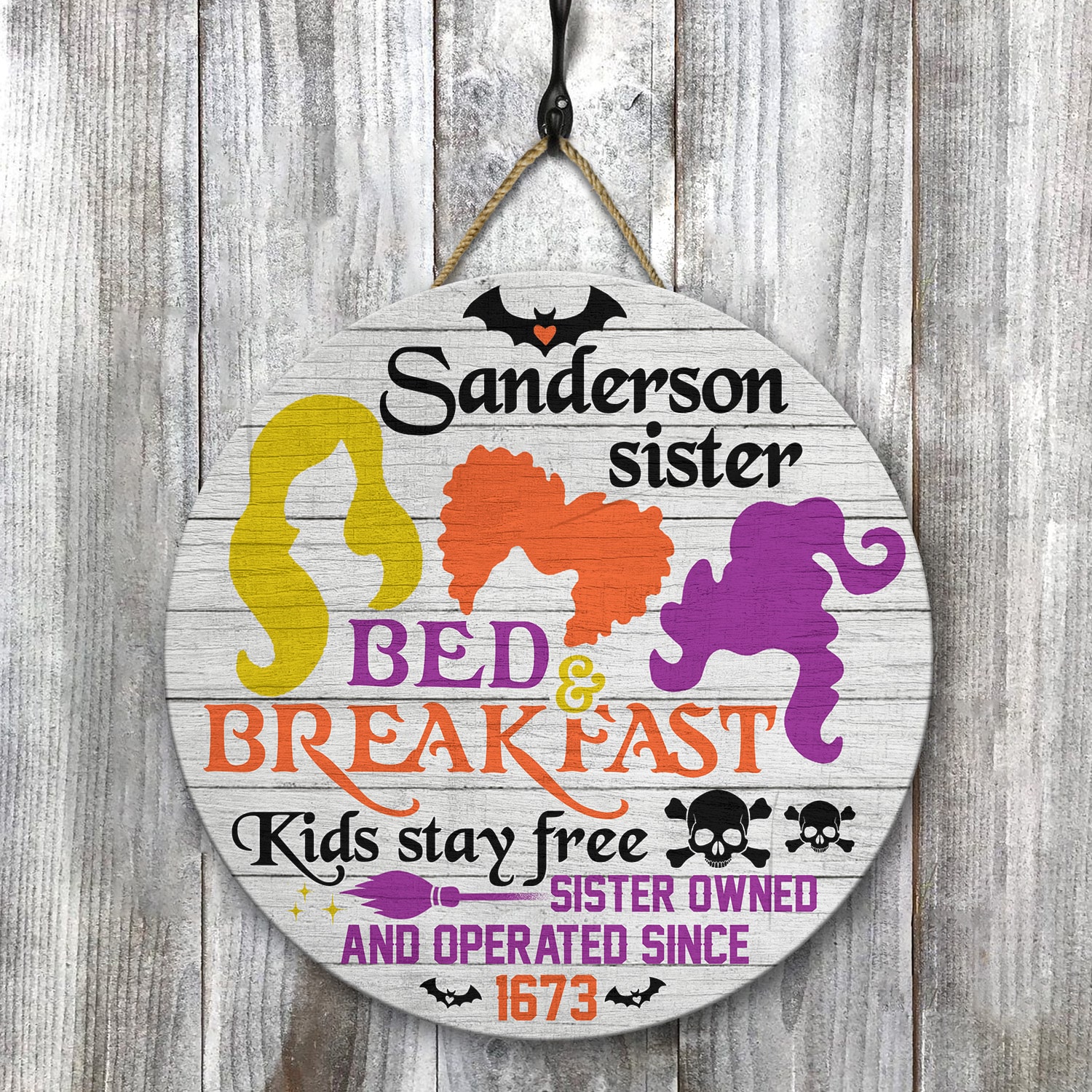 3UT. Sanderson Sister Kids (5) Door Sign Mockup 8