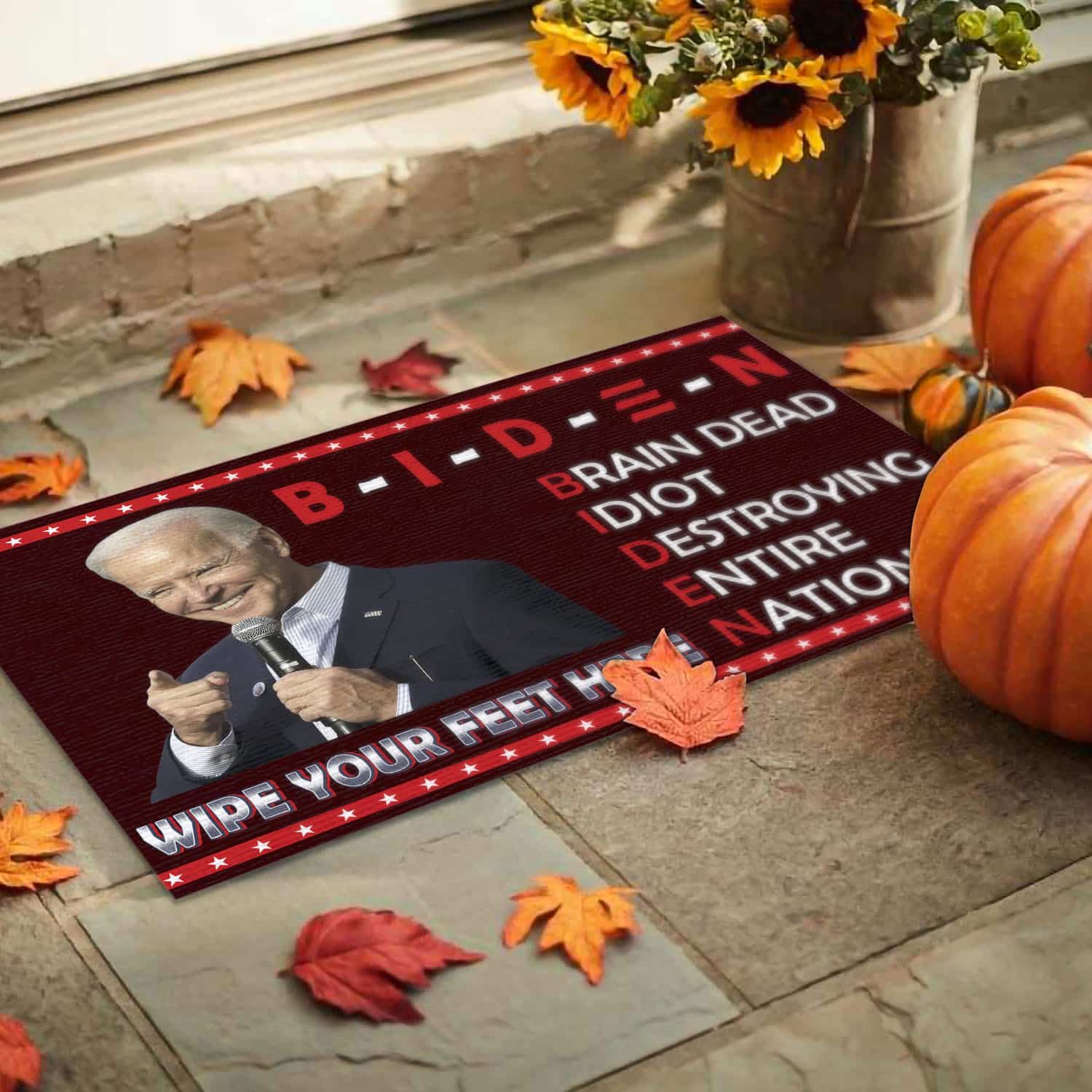1O. Biden Brain Dead (5) Doormat mockup 9