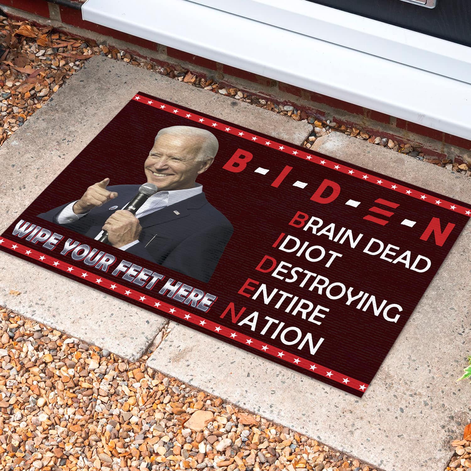 1O. Biden Brain Dead (5) Doormat Mockup 10