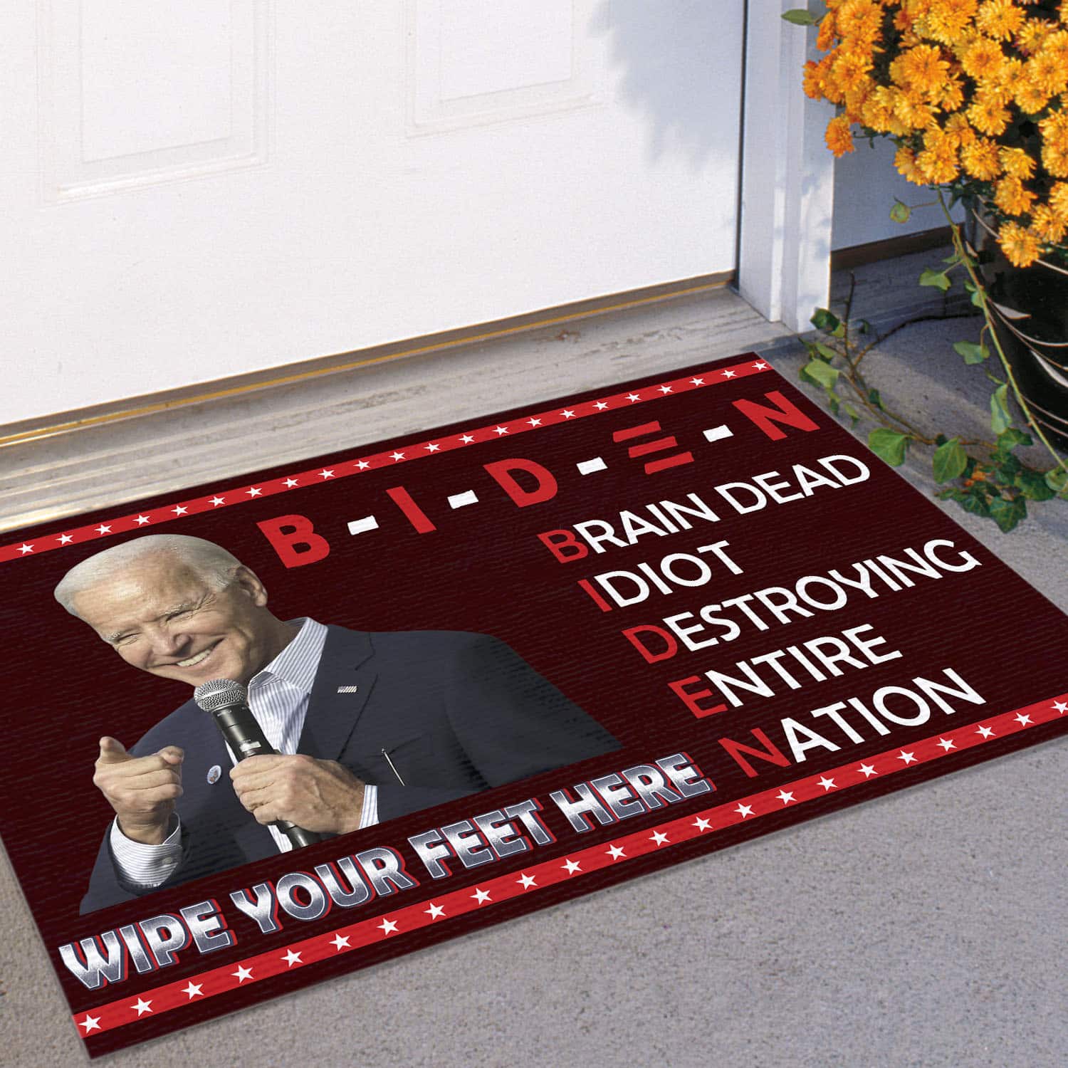 1O. Biden Brain Dead (5) Doormat Mockup 11