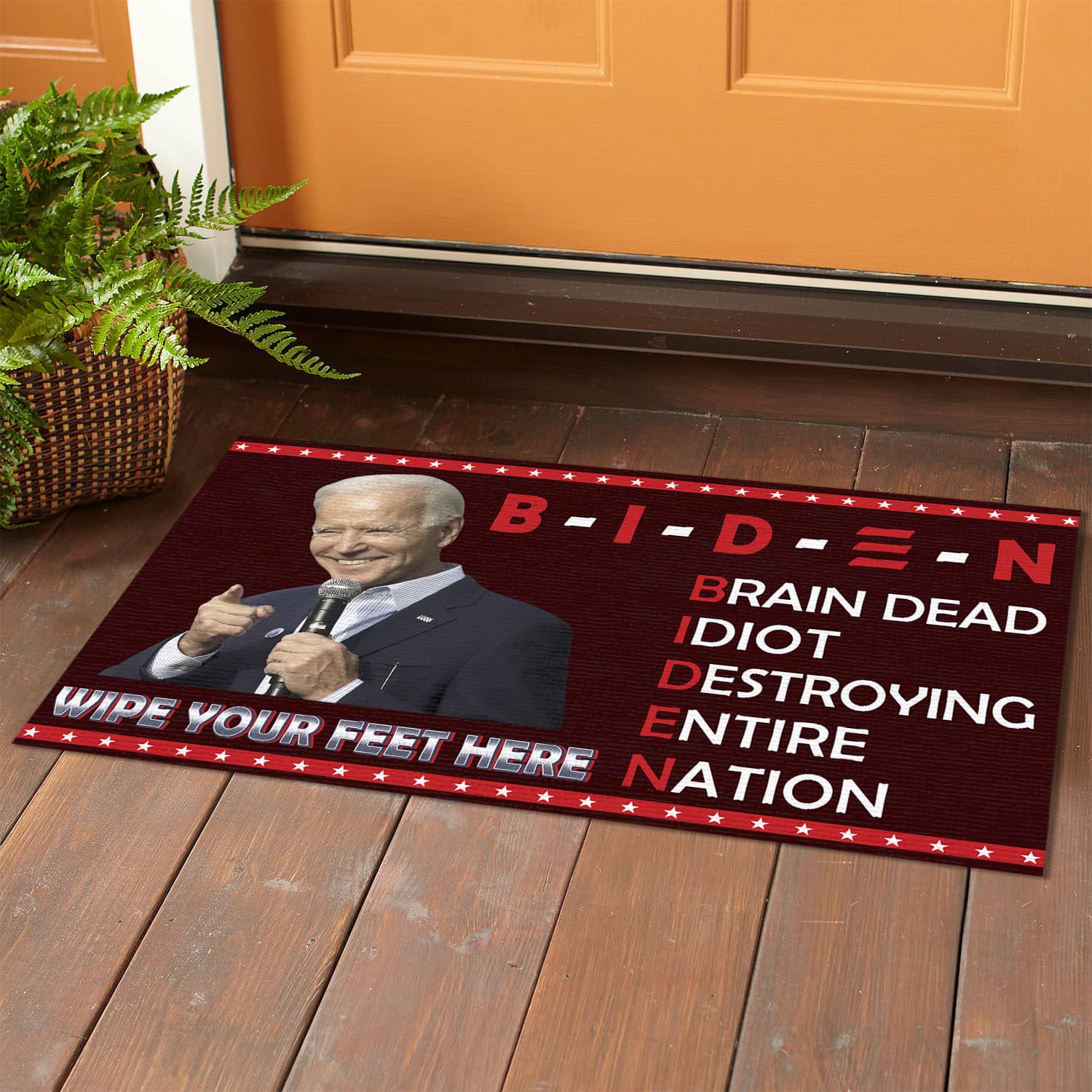 1O. Biden Brain Dead (5) Doormat mockup 1