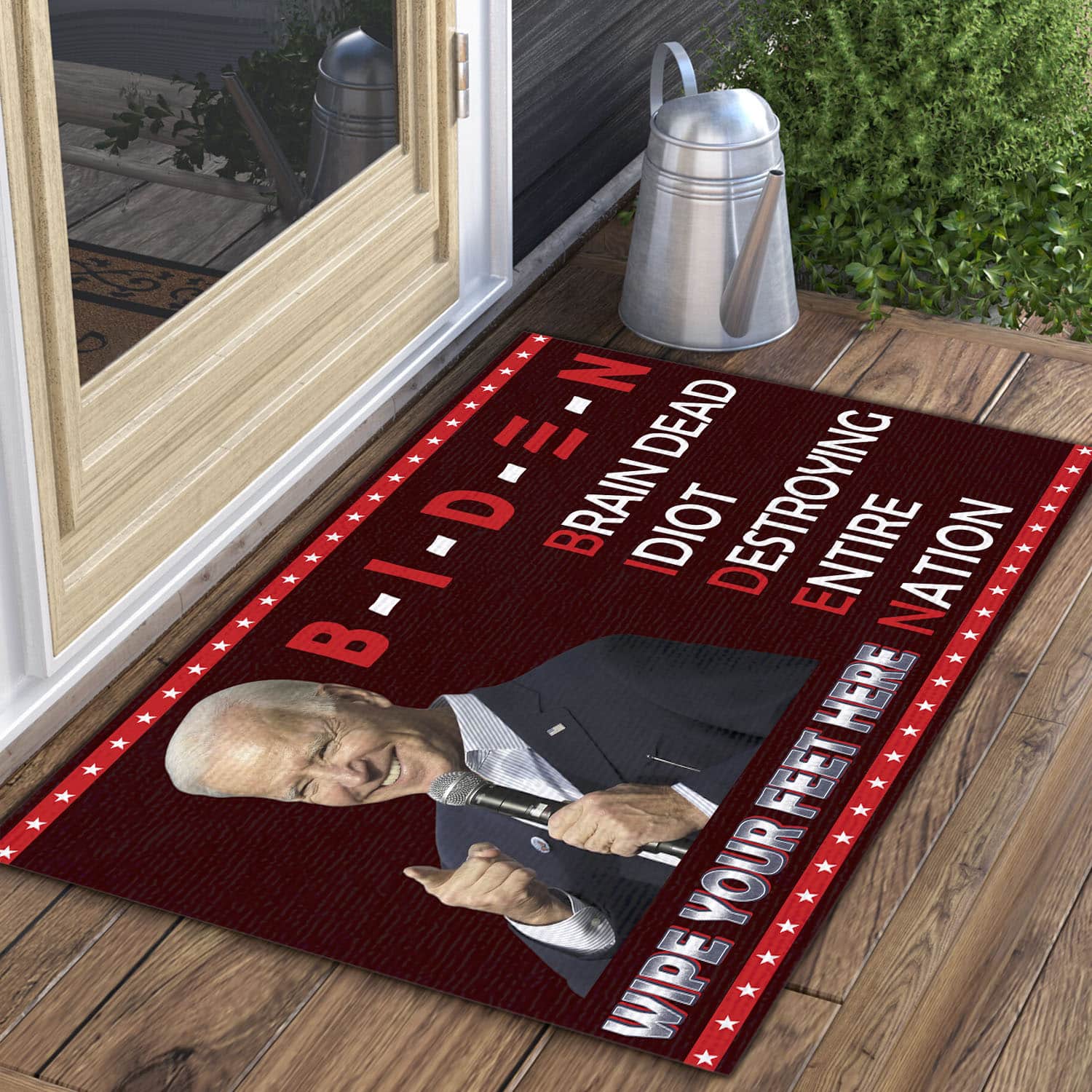 1O. Biden Brain Dead (5) Doormat Mockup 3