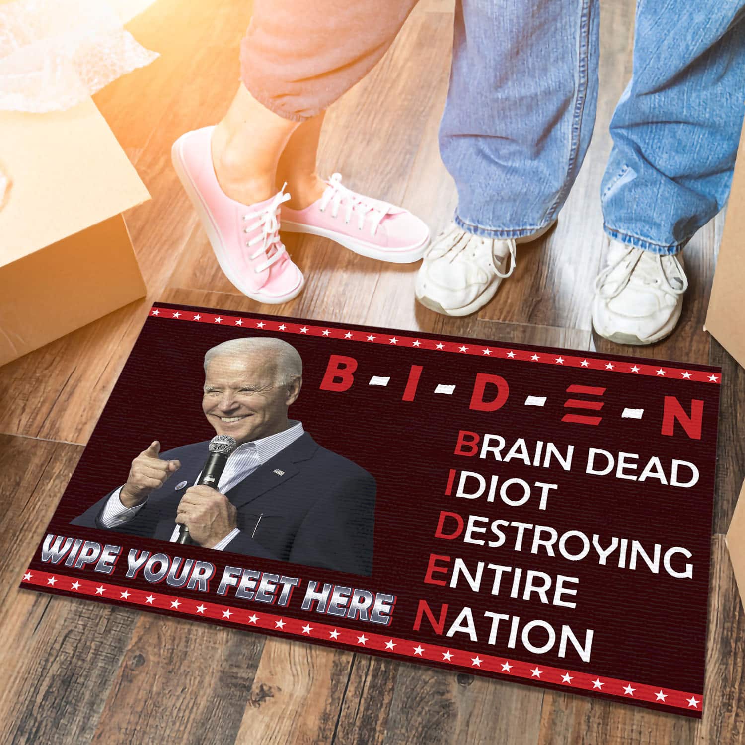 1O. Biden Brain Dead (5) Doormat mockup 6