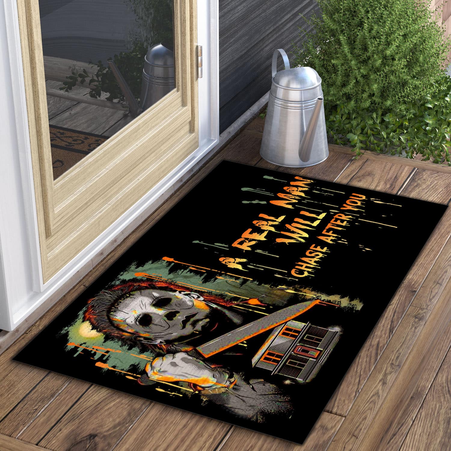 1VT. Michael A Real Man Will Chase doormat Doormat mockup 3