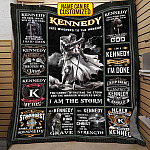Personalized Family Name Fate Whispers To The Warrior You Cannot Withstand The Storm Fleece Blanket - Mink Sherpa Blanket