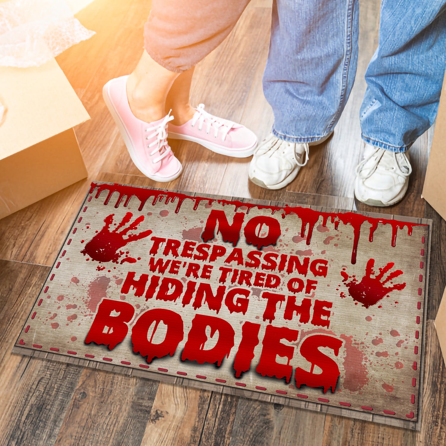 4LV. No Trespassing (6) Doormat mockup 6