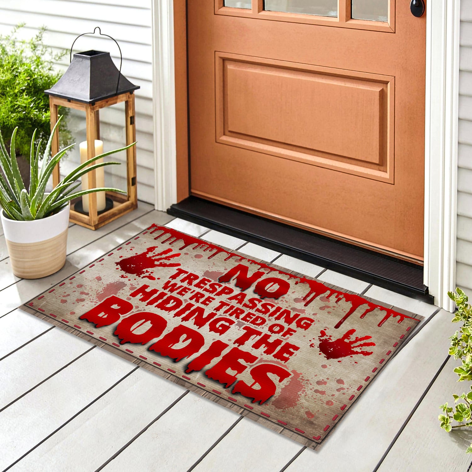 4LV. No Trespassing (6) Doormat mockup 8