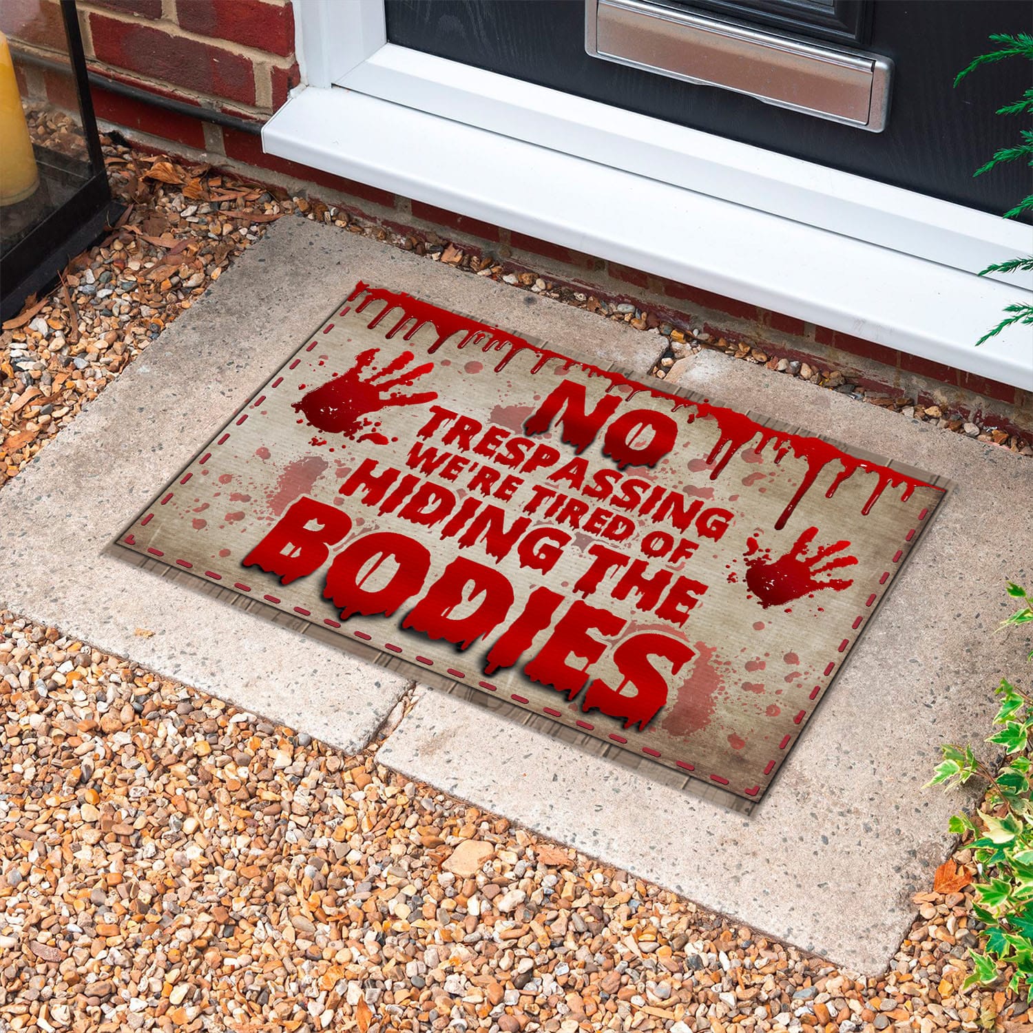 4LV. No Trespassing (6) Doormat mockup 10fx